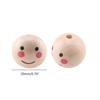 100pcs Smiling Face Wood Bead Spacer Beads Loose Bead for Jewelry Making DIY Handmade Craft Beads with Hole Accessories