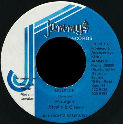 7inch Record FLOURGON  STEELY  CLEVIE  Bounce NONE Jammys Records 1987 Jamaica Reggae Ska  Dub Used