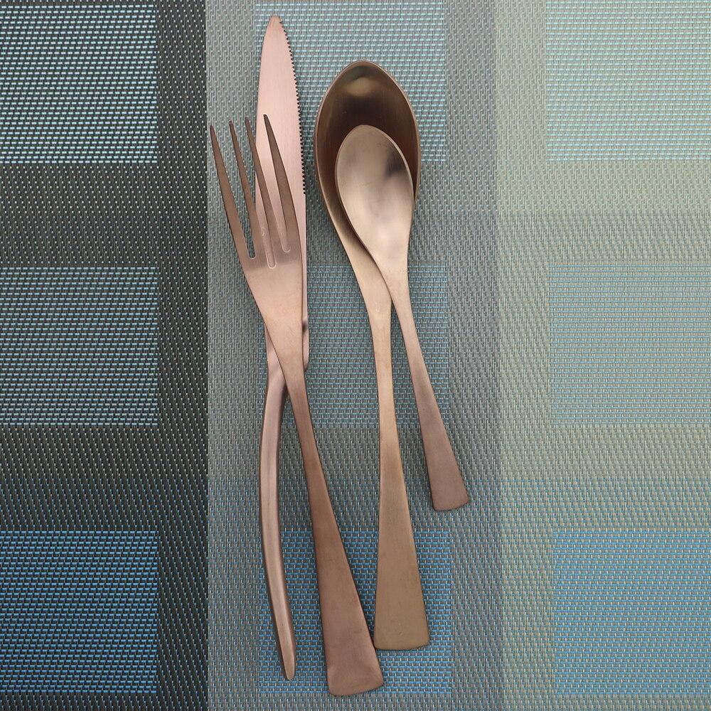 4ks/sada Sada zlatých příborů Sada nádobí z nerezové oceli 18/10 Sada nádobí z nerezové oceli Nože, vidlička, lžíce, sada nádobí, sada nádobí pro domácnost