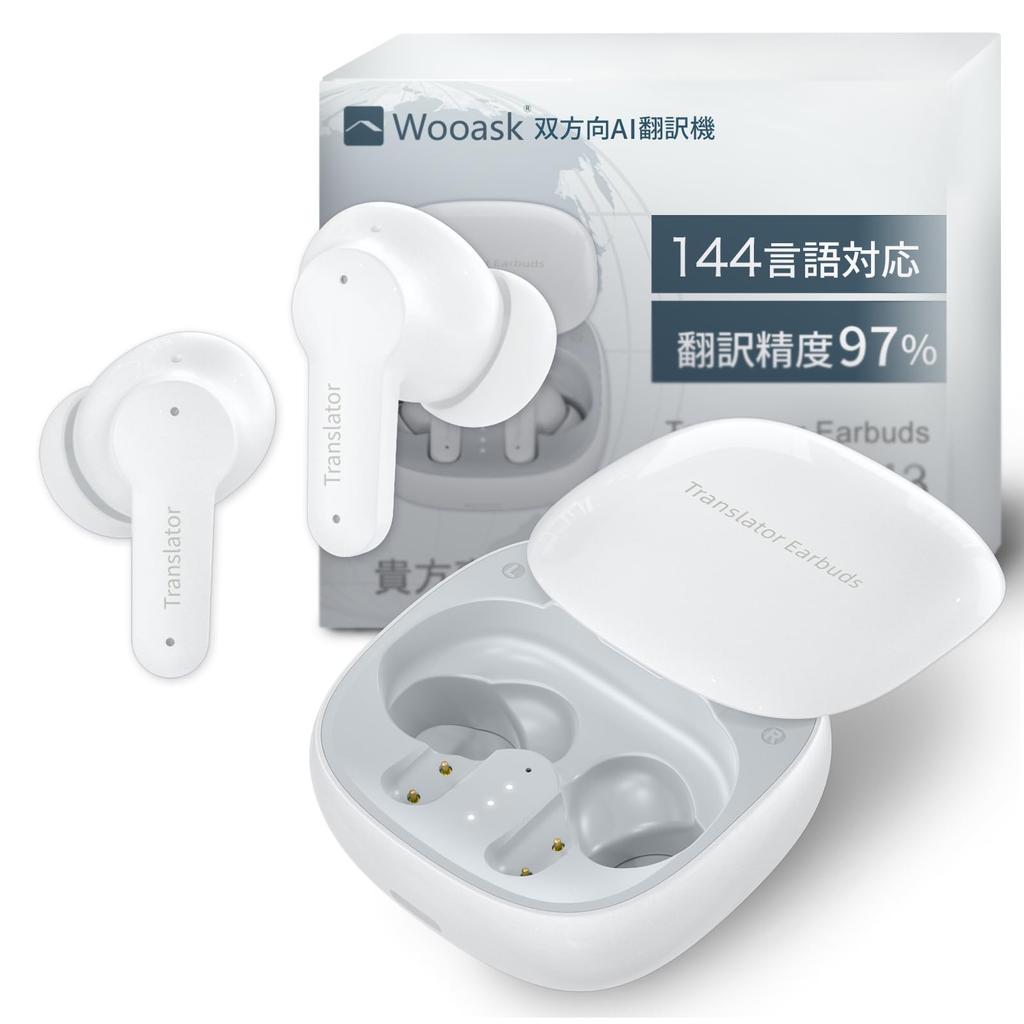 Wooask M3 PLUS Übersetzung Offizielles KI Offline-KI Unterstützt 144 Anrufe und Musik Japanisch und Offline Kopfhörer, Übersetzer, Übersetzer, Sprachen,