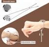 SHOPVILLA Essential Oil Diffuser Bracelet Stainless Steel Aromatherapy Locket, Essential Oil Adjustable Bracelet Set with Pads In 12, Scent Locke