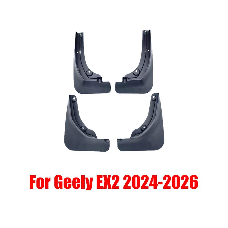 4PCS Car Mud Flaps For Geely EX2 Xingyuan 2026 2025 2024 Auto Mudguards Splash Guard Front Rear Fenders Car Exterior Body Kits
