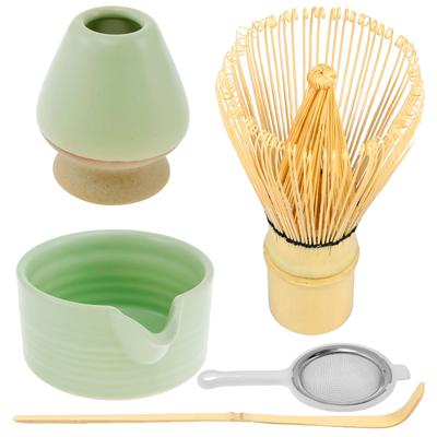 Japanese Matcha Set Ceramic Matcha Bowl Safe Bamboo Whisk Teaspoon Tea Sets Indoor Beverage Shop Tea-making Tools Accessories