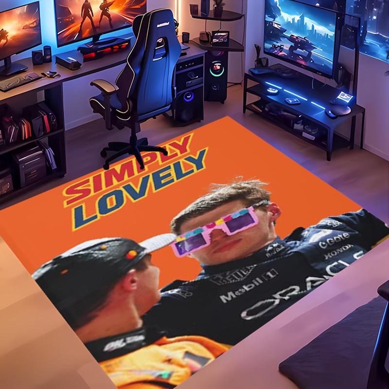 Racing Driver M-Max Verstappen -Themed Entrance Mat,Non-Slip Mat Area Rug,Room Decor,Outdoor Decor,Kitchen Rug,Doormat - Machine Washable,Easy to Clea