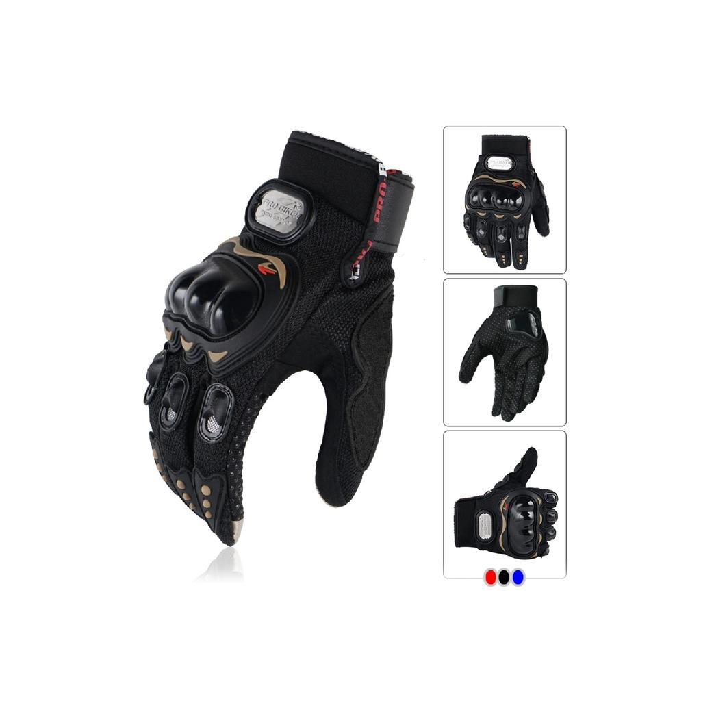 Motor - Cycling Gloves Black 3 Season Protection Standard Elastic Fabric