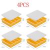 4Pc Giant Storage For Food Meal Sauce With Lid Silicone Freezer Trays Extra Large Soup Ice 4 Cubes Tray Food Freezing Molds