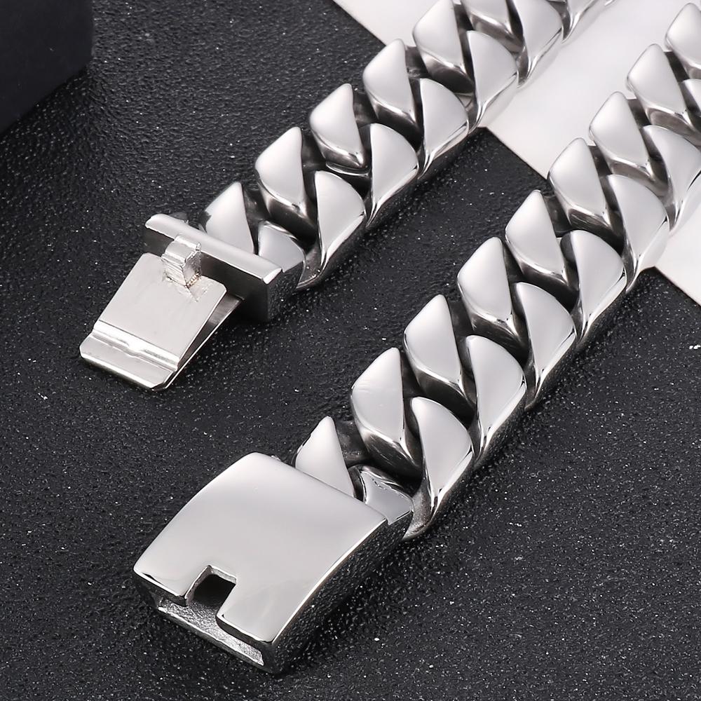 Klasický chokrový náhrdelník pro muže, šířka 20 mm, nerezová ocel, kubánský článkový řetízek, náhrdelníky pro muže, leštěné, hip hop, rapper, šperky, dárky