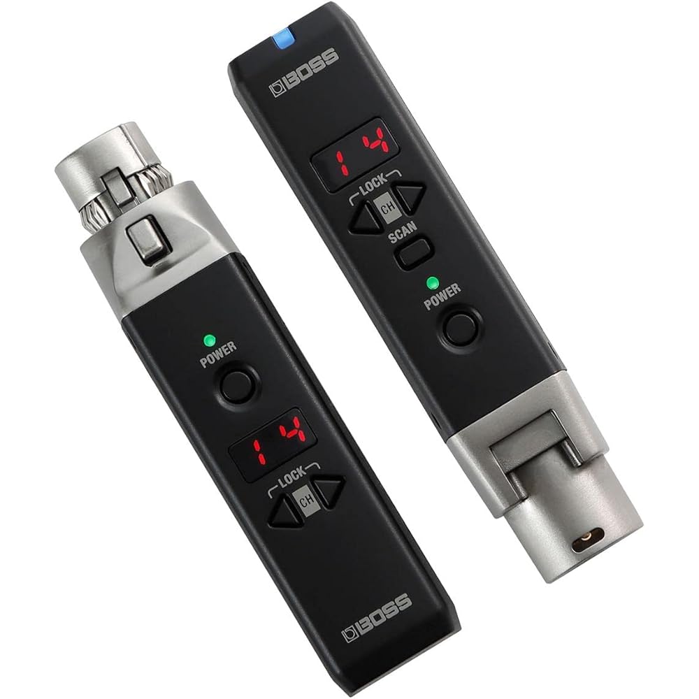 BOSS WL-30XLR wireless system, easy setup, wireless dynamic microphone, transmission range of up ...