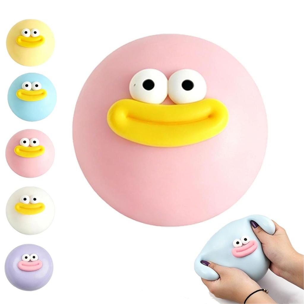 Smushers Face Squishy, smushers Squishy with Interchangeable Faces, Soft Slow Rebound Sensory Squeeze Balls for Adults Soft Squeeze Toy Relief (Pink)
