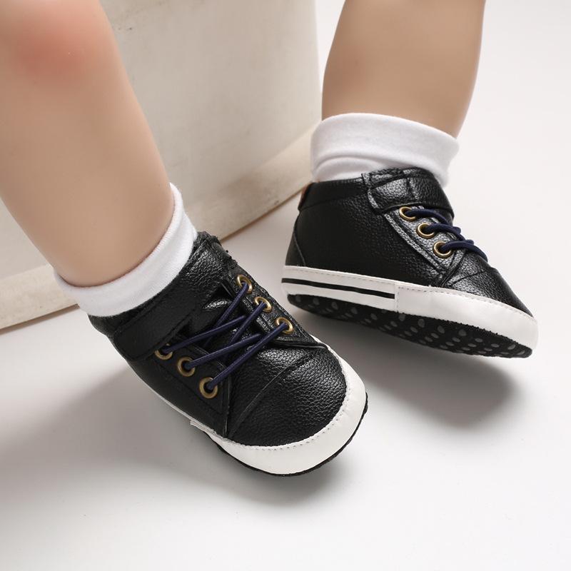 Spring and Autumn 0-1 Years Old Baby Learning Shoes High-top Casual Shoes Leather Baby Shoes Baby Shoes