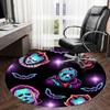 1pc Halloween Horror Icons Round Carpet, Made of Polyester,Perfect for Decorating Office Chairs, Living Rooms,fplt146