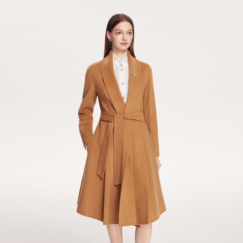 FivePlus French Style Belted Wool Coat