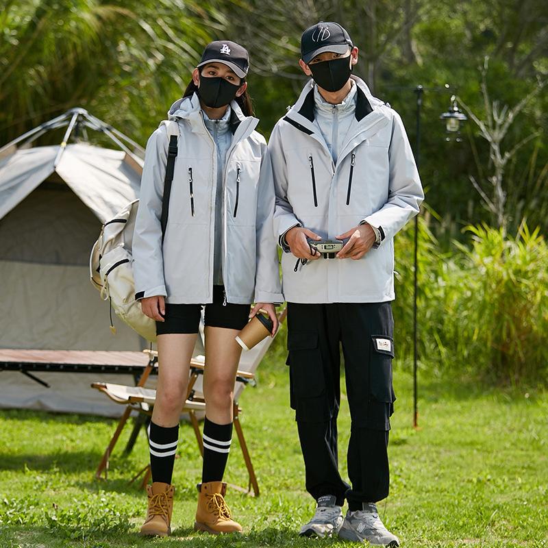 Jacket Women's Three-in-one Jacket Men's Down Liner Two-piece Set Waterproof and Warm Jacket Customization