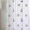 Taisier Home Window Treatments Sheer Curtains Draperies with Nautical Anchor for Living Room/Bedroom/Nursery Sliding Glass Door Ring Top
