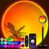 Sunset Lamp Projector with APP Control - 21 Color Changing LED Sunset Light, 180° Adjustable for Photography, Bedroom Decor, Party, Wedding, Mood