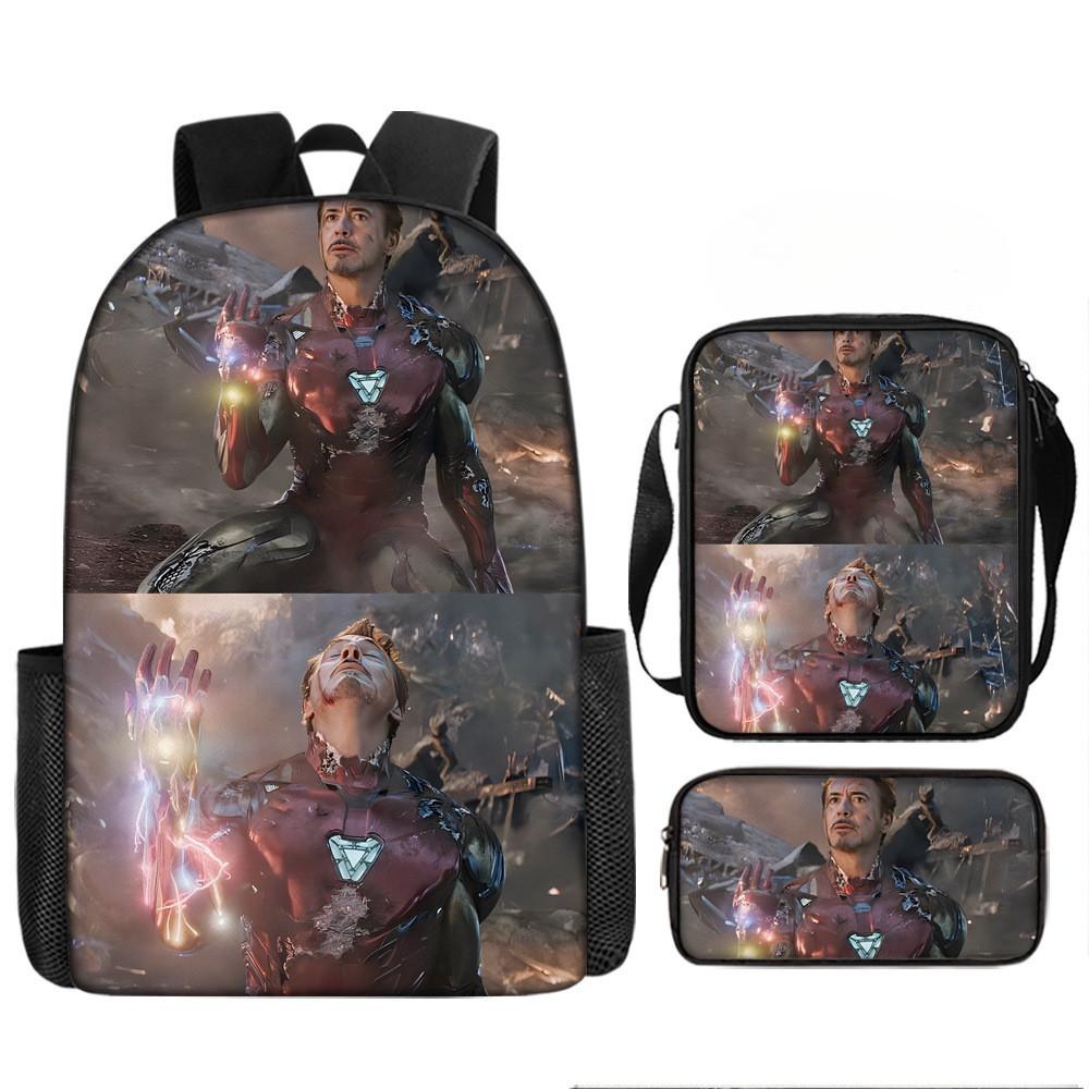 Printed Avengers The Backpack Set Oxford Fabric Pencil Case Essentials School