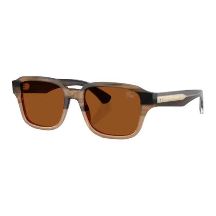 Burberry Logo Arm Square Sunglasses Unisex sunglasses Black Tortoise 0BE4484F