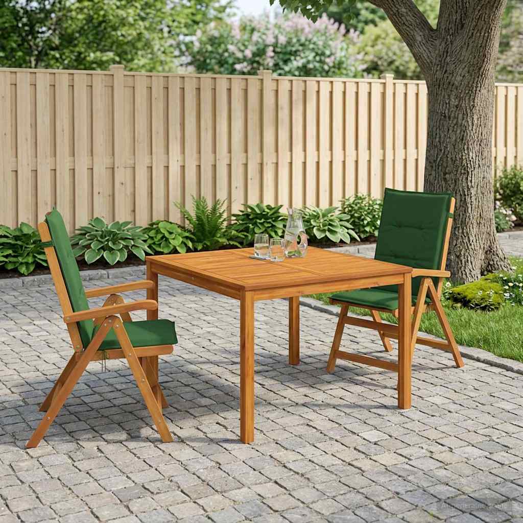 3 Piece Outdoor Dining Set Natural Solid Acacia Wood