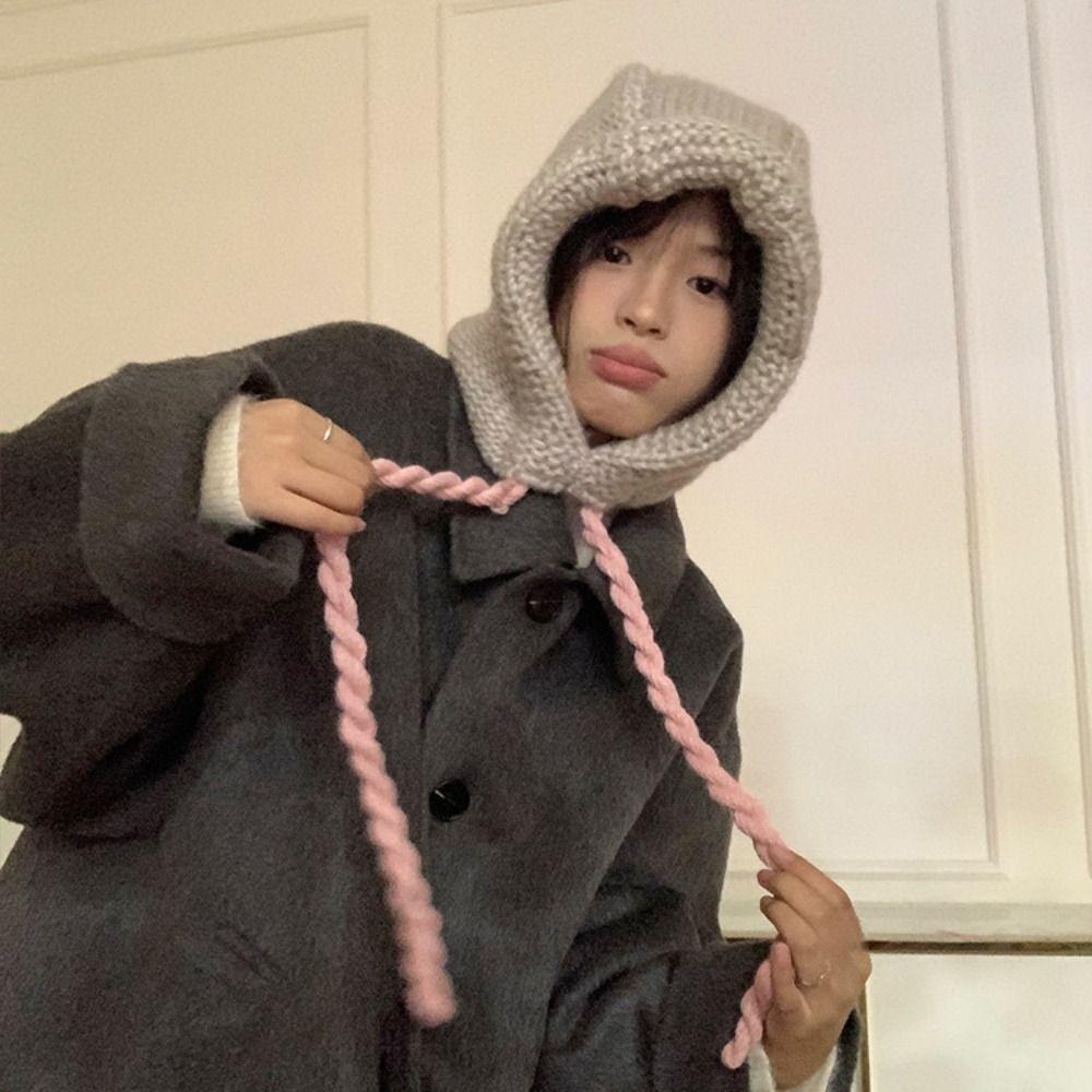 Beanie Ear Protection Pullover Hat Pullover Hat Knitted Scarf Cap Balaclava Hat Winter/Autumn