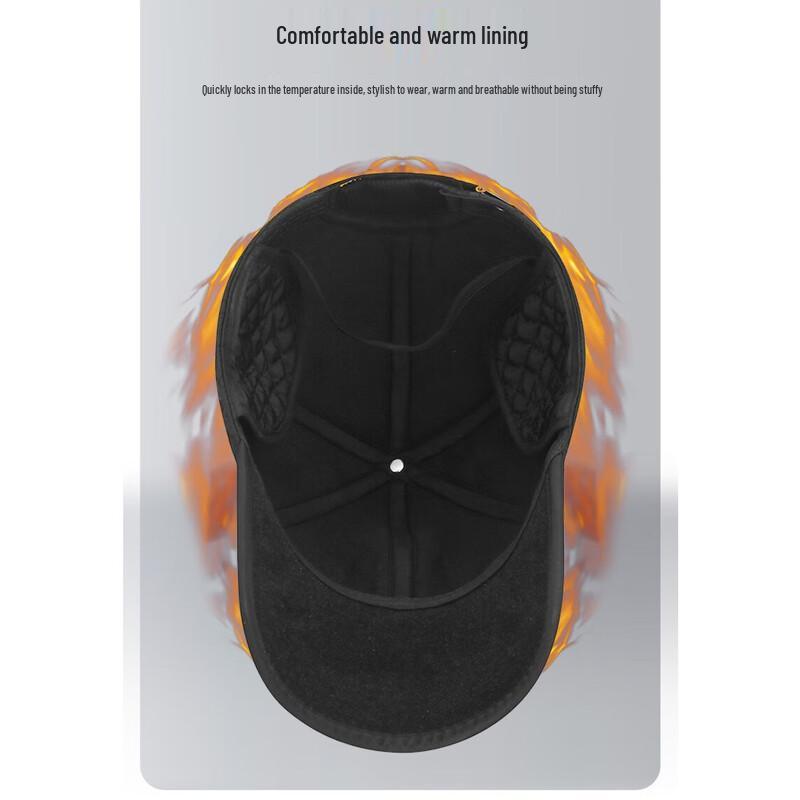 Men's Winter Fleece Lined Earflap Baseball Cap