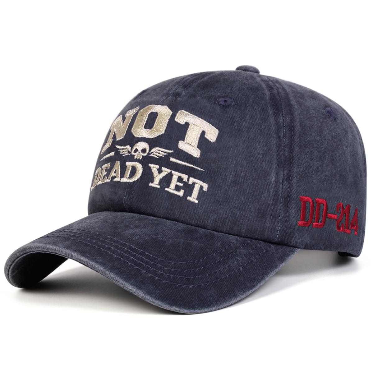 

Unisex Not Dead Yet Embroidery Wash Baseball Caps Spring Autumn Outdoor Adjustable Casual Hats Sunscreen Hat Sports Cap