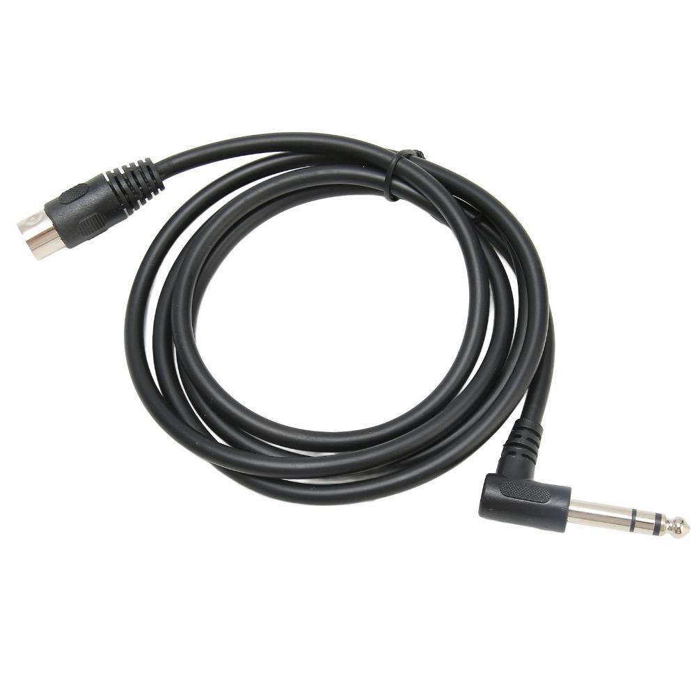 1.5m/4.9ft 6.35mm Male To MIDI Din 5Pin Male Sound Connection Cable  Audio Equipment