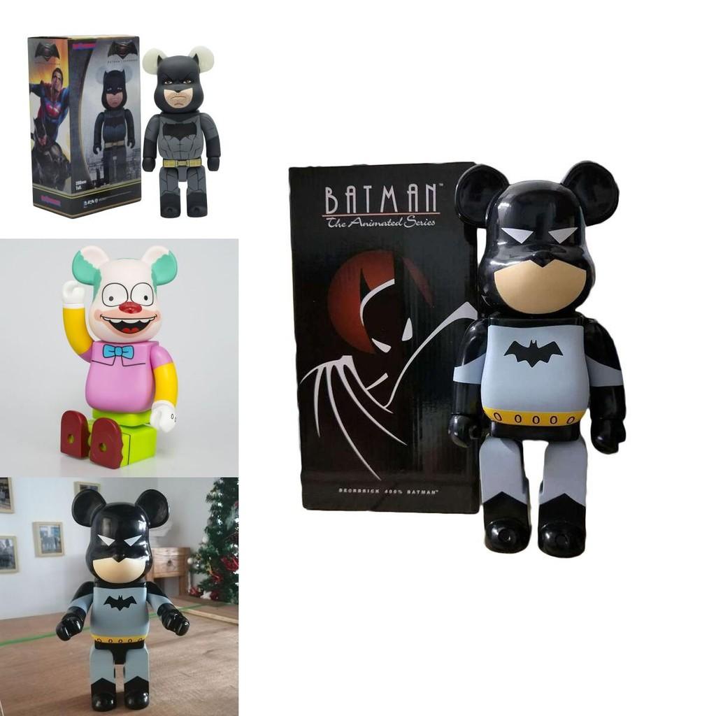 Exquisite Bearbrick 400% Building Blocks Bear Toy Action Figure Batman Joker Krusty
