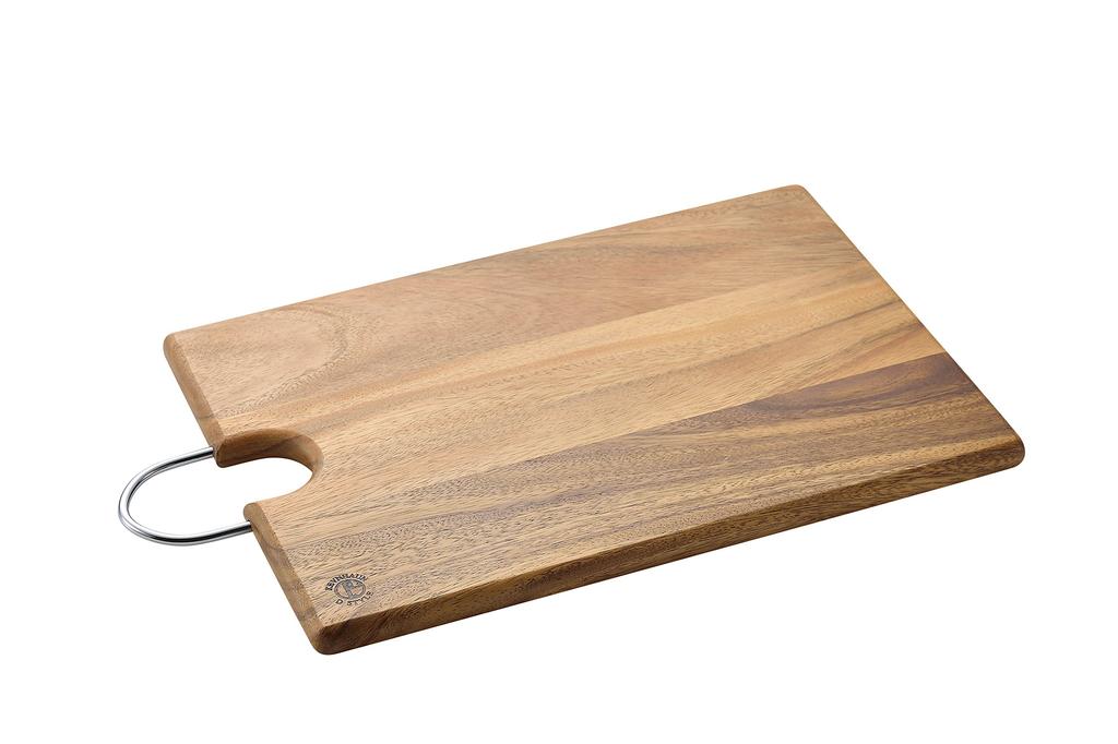Kevnhaun Reversible Tray (S size, 35 x 18.8 cm) - Single-serving, Natural Wood, Reversible Tray, Serving Tray, Cutting Board, Outdoor Use, Gentle on B