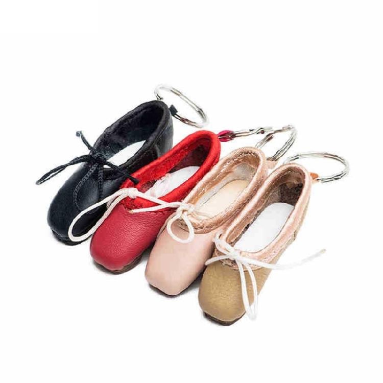 Handgefertigter Ballettschuh Schlüsselanhänger Mehrfarbige Spitzenschuh Schlüsselanhänger Auto Tasche Dekoration
