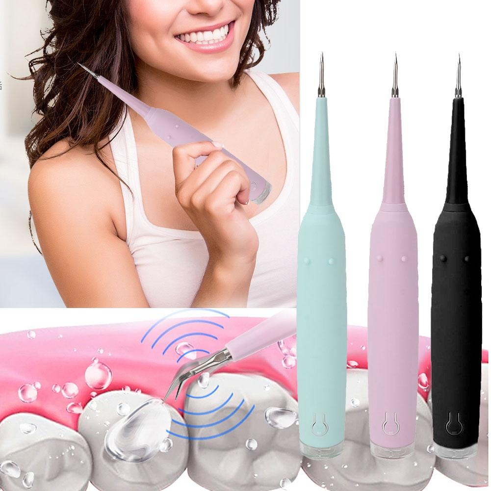 Portable Electric Dental Calculus Plaque Remover Scaling Oral Care Tool for Home Travel Use