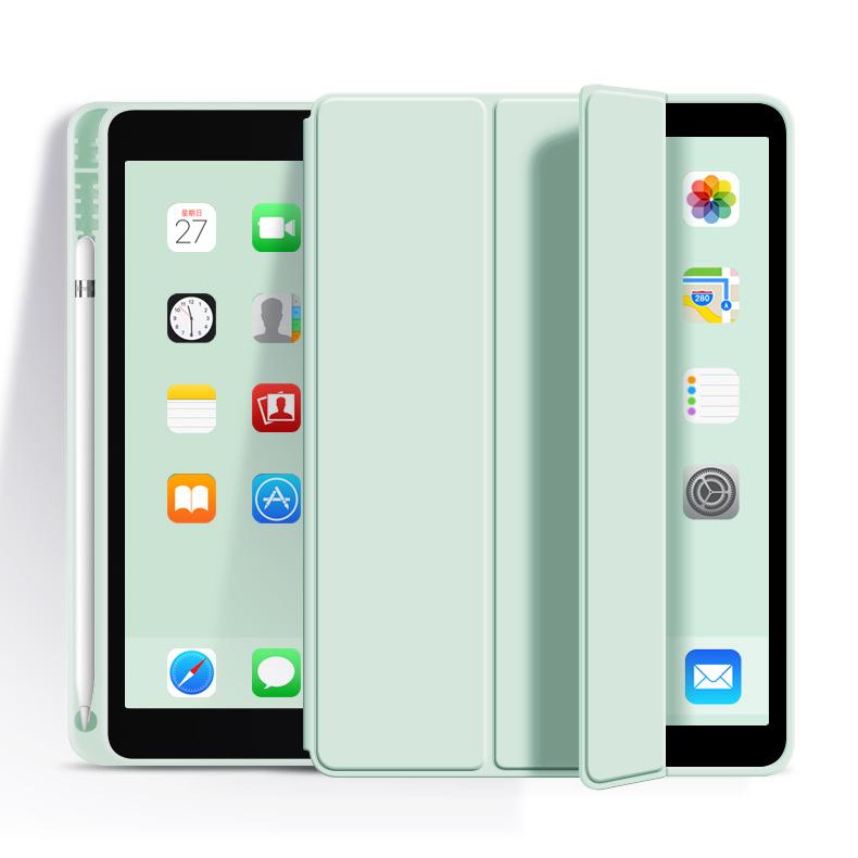 Compatible with Apple IPad 11 10.2-inch Protective Case with Pen Slot, 2021 Pro Silicone Air 4 Soft Case Mini 7 Leather Case