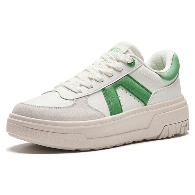 Anta Life Collection A Road Durable Breathable Low-Top Skateboard Shoes Women's White Green Sneakers 122348071-3