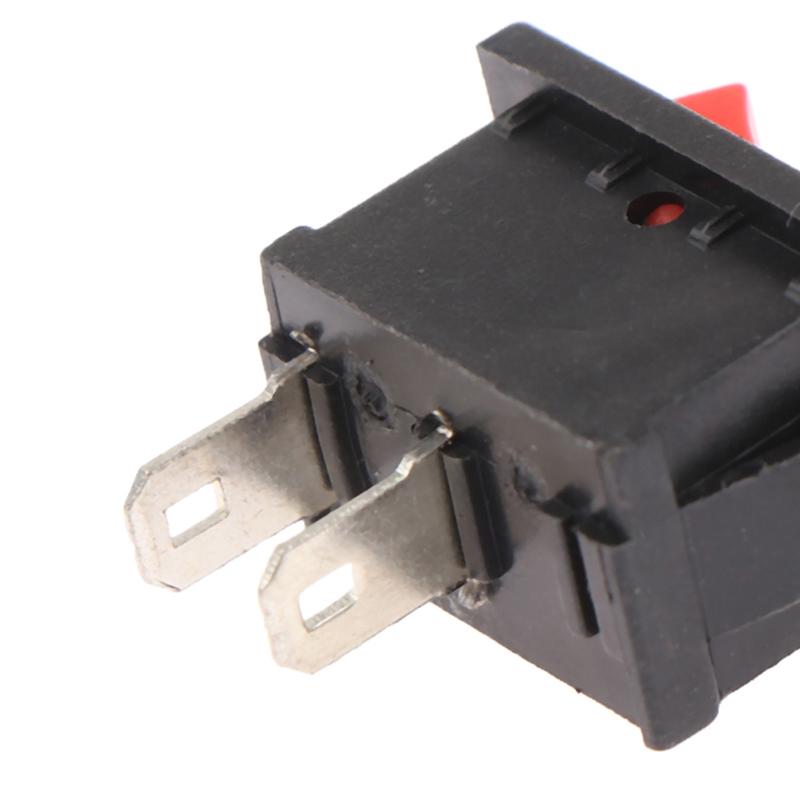 10Pcs 2Pin 21X15Mm Rocker Switch 6A/250Vac Power Switch On-Off Red Black White