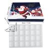 2026 Weihnachten Füllbare Adventsbox Leere Weihnachts-Countdown-Box Kalenderhülle 24 Tage Weihnachts-Countdown DIY Füllbare Geschenkbox