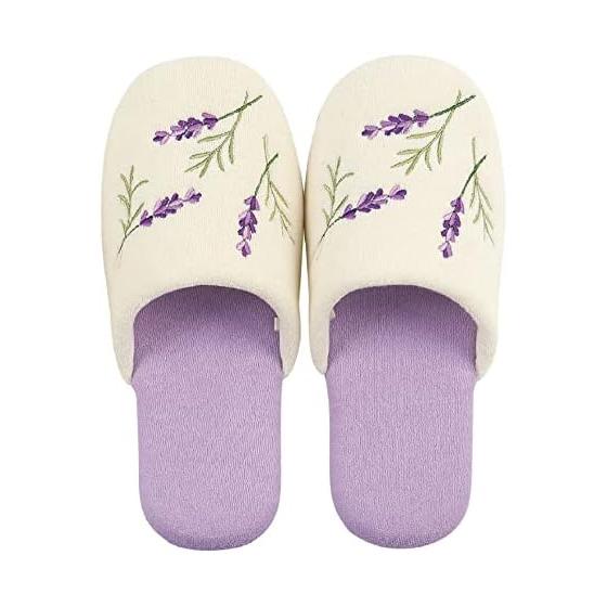 Senko S.D.S Sweet Lavender Toilet Fabric Slippers Free Size Lavender Flower Washable 64714