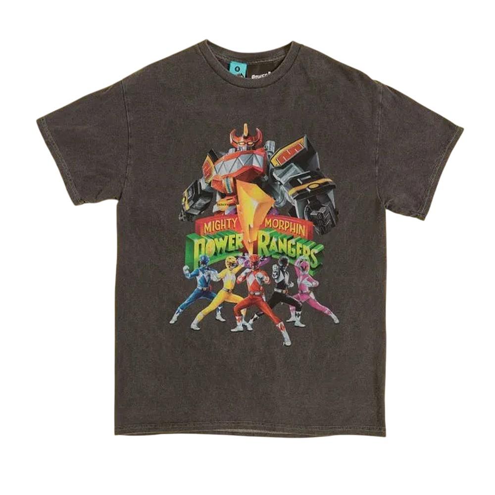Mighty Morphin Power Rangers Unisex Adult Vintage Wash T-Shirt
