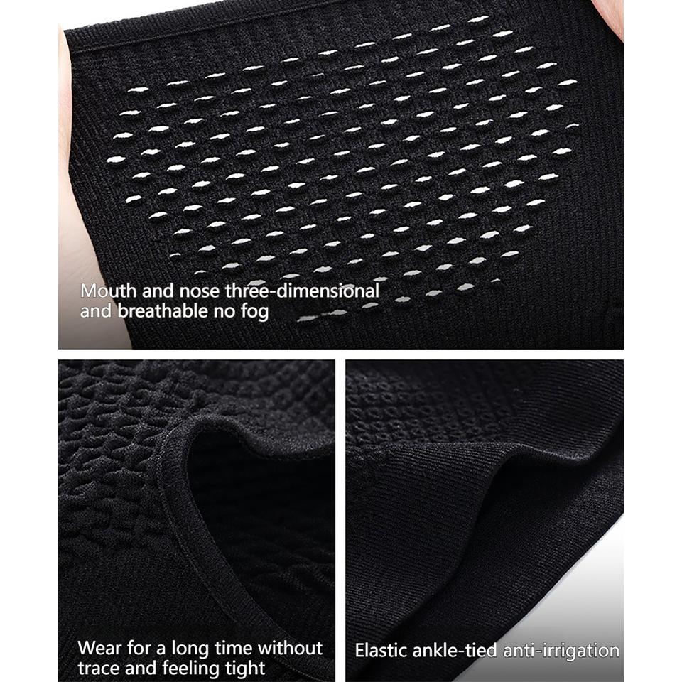 Getinfit Radmütze Skimaske Warm Atmungsaktiv Beschlagfrei Nacken Gesicht Schutz Winddicht Frostsicher High-Bullet Abdeckung Fleece