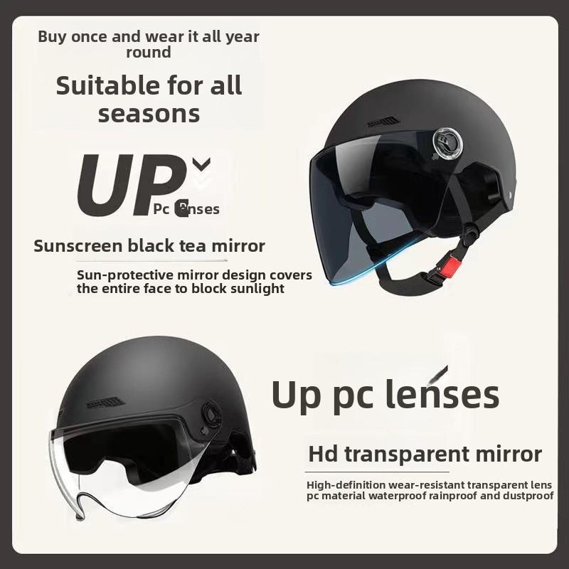 Large Electric Car Helmet Men's Large Head Circumference Extra Large Size Half Helmet