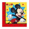 20 DISPOSABLE PAPER TABLE NAPKINS MICKEY JUMP INTO FUN 33CM Red, Burgundy