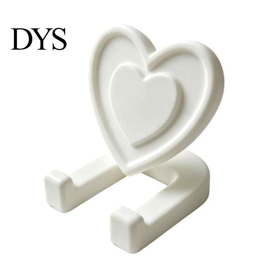 Cute Heart Phone Mount Minimalist Shaped Tablet Stand, 3D Printed Desktop Holder, DIY Girly Room Decor Accessories Blank Decorative Ornament, Romantic