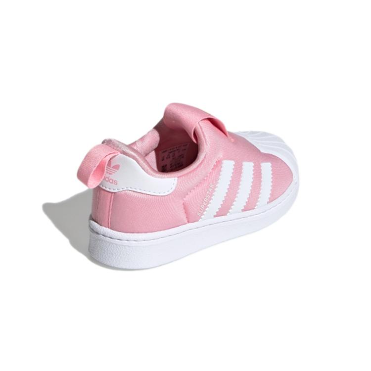 adidas Originals SUPERSTAR 360 I Mesh Abrasion Resistant Low Top Skateboard Shoes White Pink Infant And Toddler EF9178