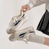 New velvet warm moral training shoes autumn and winter students thick-soled high-value two-cotton board shoes