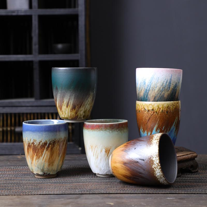 Furnace Brewing Tea Cup Small Teacup Coarse Pottery Tea Cup Creative Teacup Retro Master Cup Ceramic Single Cup