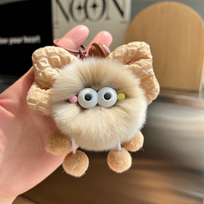 

Новый креативный бант, маленький угольный шарик, подвеска в виде сердца для девочки, сумка для книги, подвесное украшение, брелок для автомобиля