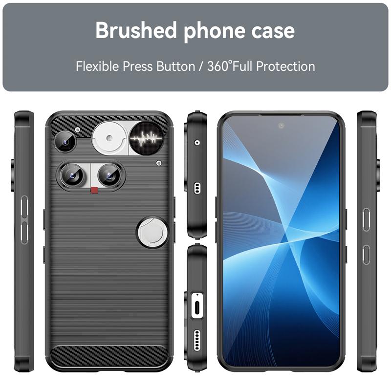 For Cover Nothing Phone 3 Case For Nothing Phone 3 Anti-knock Soft TPU Silicone Carbon Fiber Back Case For Nothing Phone 3 Case