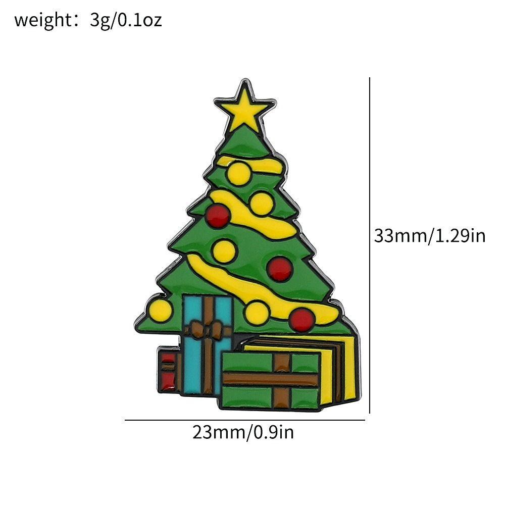 Fashionable Christmas Brooch Snowman Christmas Tree Pins Santa Claus Brooch  New Year Pins