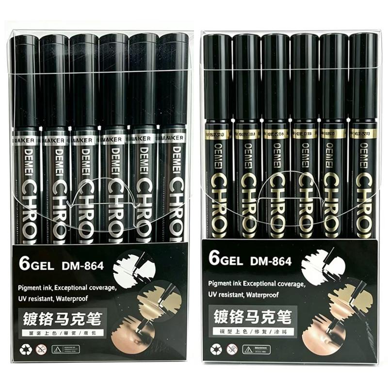1-20Pcs Mirror Marker Pen DIY Reflective Paint Pens Mirror Markers Chrome Gold SILVER Marker Signature Car Styling Art Craftwork