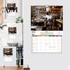 Spiral Bound Calendar 2027 Pugs Working Wall Calendar, Funny Dog Hanging Gift for Lovers 12 Monthly Planner with Unique Illustrations Home Office