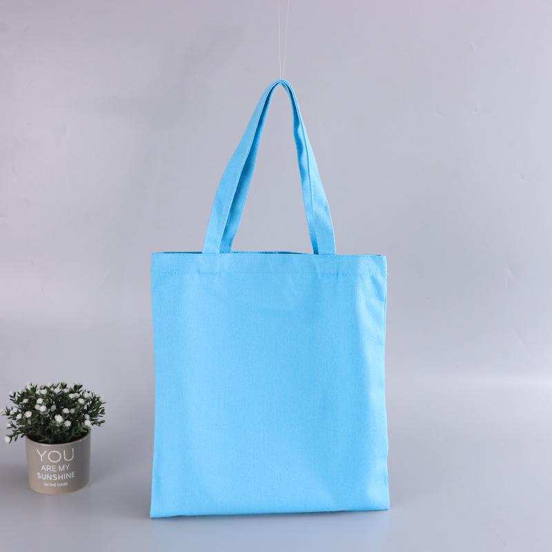Customized DIY Hand-Painted Canvas Tote Bag for Students - Single Color, Handheld & Shoulder Carry