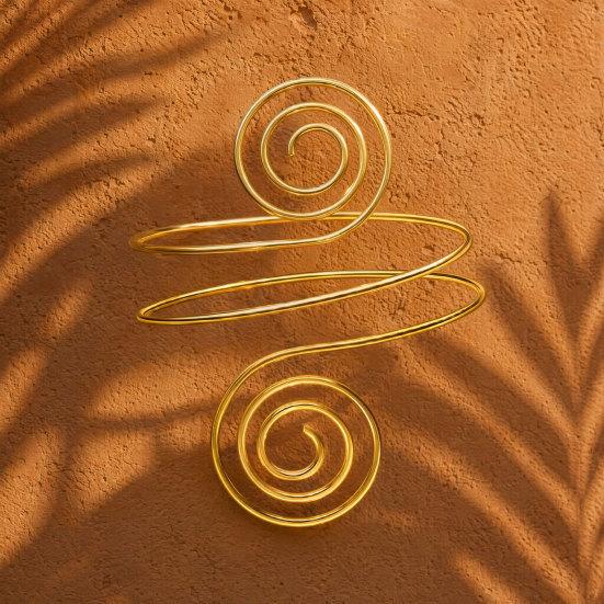Adjustable Spiral Upper Arm Cuff Bracelet for Women, Boho Open Coil Arm Bangle Bracelet, Armband Jewelry for Festivals, Parties, Daily Wear